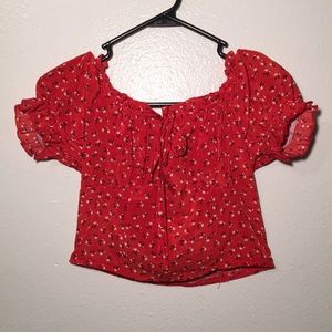 Off the shoulder crop top